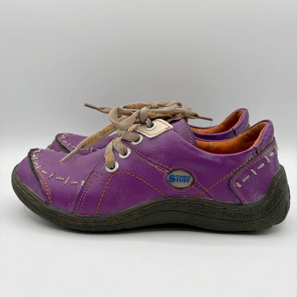 TMA Shoes Women's 10 - 10.5 Sz 41 Stumble Stuff Groovy Glides Washed Leather - Picture 2 of 10